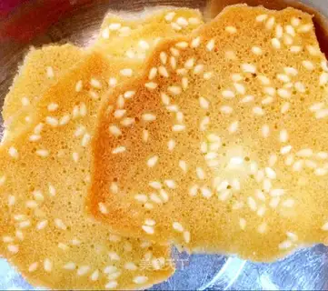 Irregular sesame cake