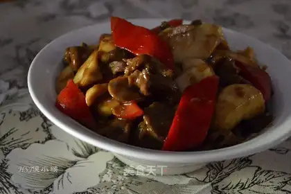 Beef apricot mushrooms