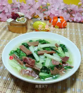 The ham and cabbage