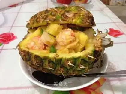 Pineapple cheese and shrimp