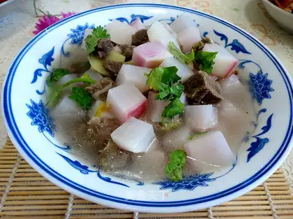 Beef carrot soup