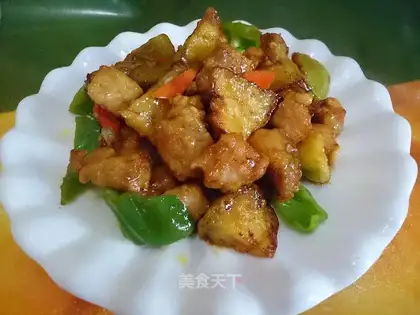 Meat and eggplant