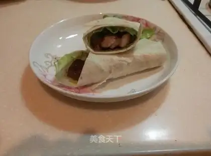 Korean fried meat and burrito