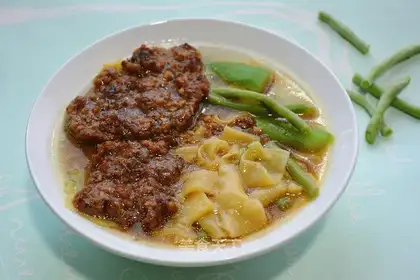 Steak pumpkin noodles