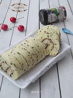 High pink sesame cake rolls