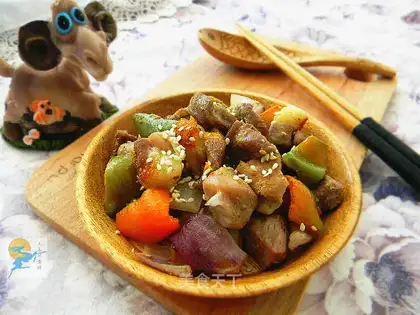 A roasted lamb