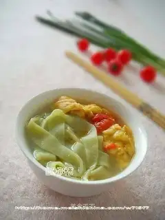 Willow Leaf Noodles with Leek Sauce