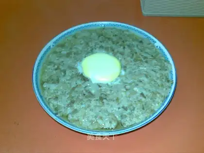 Steamed meat pie with plum vegetables