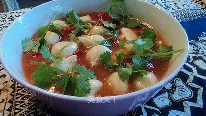 Fish bun and egg mixed brocade soup