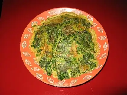 celery leaf egg cake