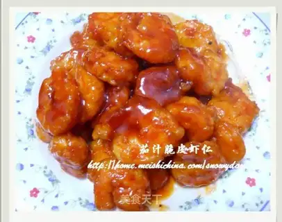 Crispy shrimp with tomato sauce