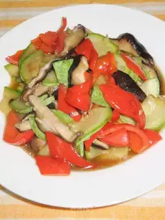Mushroom red pepper zucchini