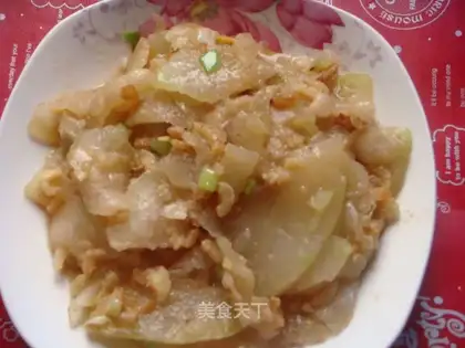 stir-fried white gourd with dried shrimp