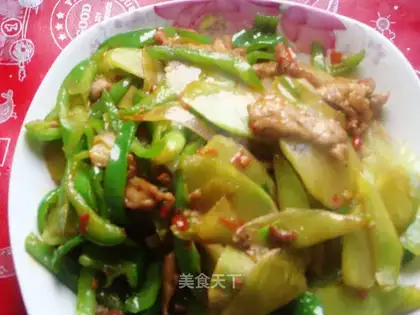 stir-fried pork with lettuce