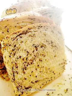 Cream black sesame toast