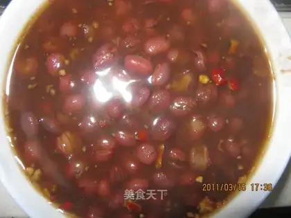 Red dates and red beans soup