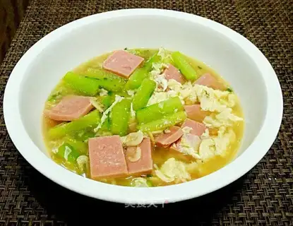 cucumber ham and egg soup