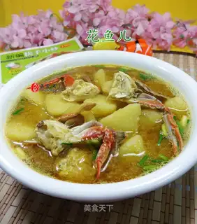 Crab potato soup