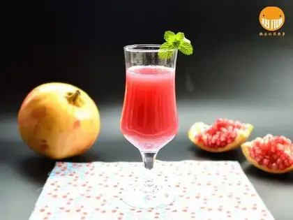 Pink pomegranate juice