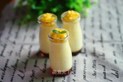 Peach-cara pudding