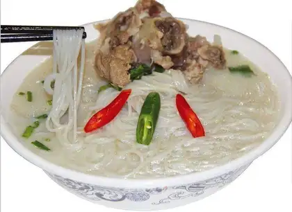 Bones, soup noodles