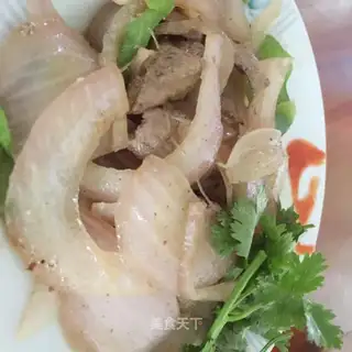 Onion fried liver