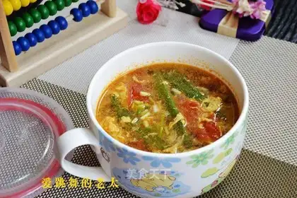 Autumn tomato egg soup
