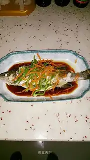 Steamed sea bass
