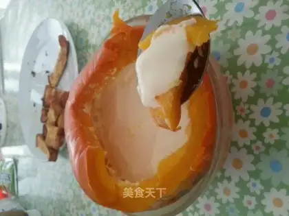 Milk pudding pumpkin