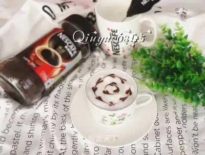 Coffee with flowers
