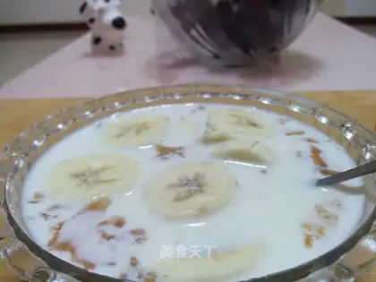 Peach gel banana milk