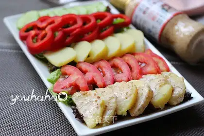 Cheese and vegetables salad