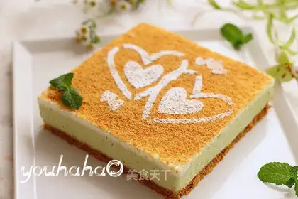 Sweet pea yogurt mousse cake