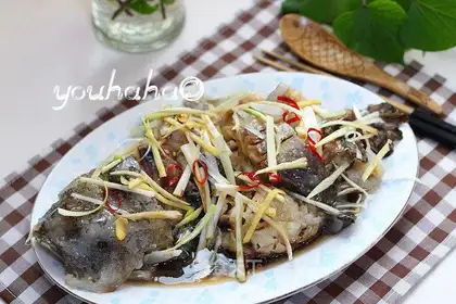 Steamed cucumberfish