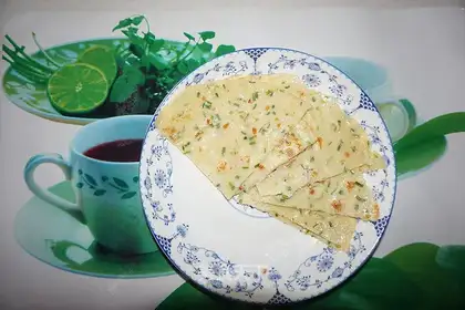 Shrimp omelet