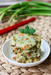 Garlic rice cake