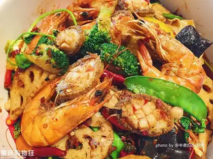 Abalone shrimp spicy pot