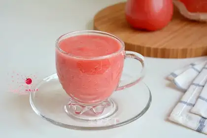 Red tea and tomato juice