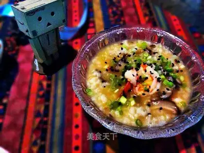 Porridge for mushroom shrimp