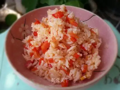 Red Vegetable fried rice