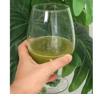 White and wet cucumber juice