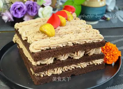 Chestnut chocolate cake