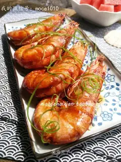 Red burning shrimp