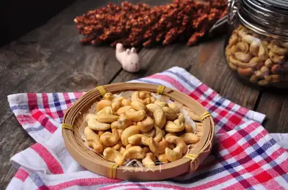 A cashew nut from the oven