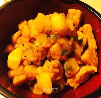 Pork slices of potatoes