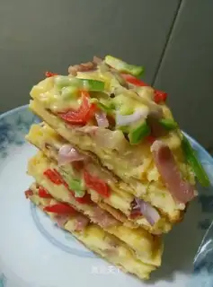 Pizza cake from the pan