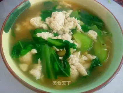 Mustard egg soup