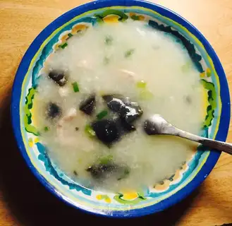 Porridge and eggs and pork porridge