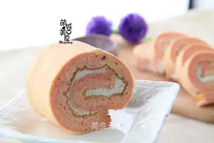 Red velvet jam cake rolls