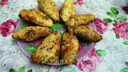 Air-cooked garlic chicken wings